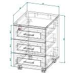 Тумба Мобильная с замком S2 BMS