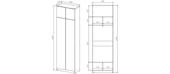 Шкаф распашной Ангард 35 (800*2600*400) (800х2600х400)