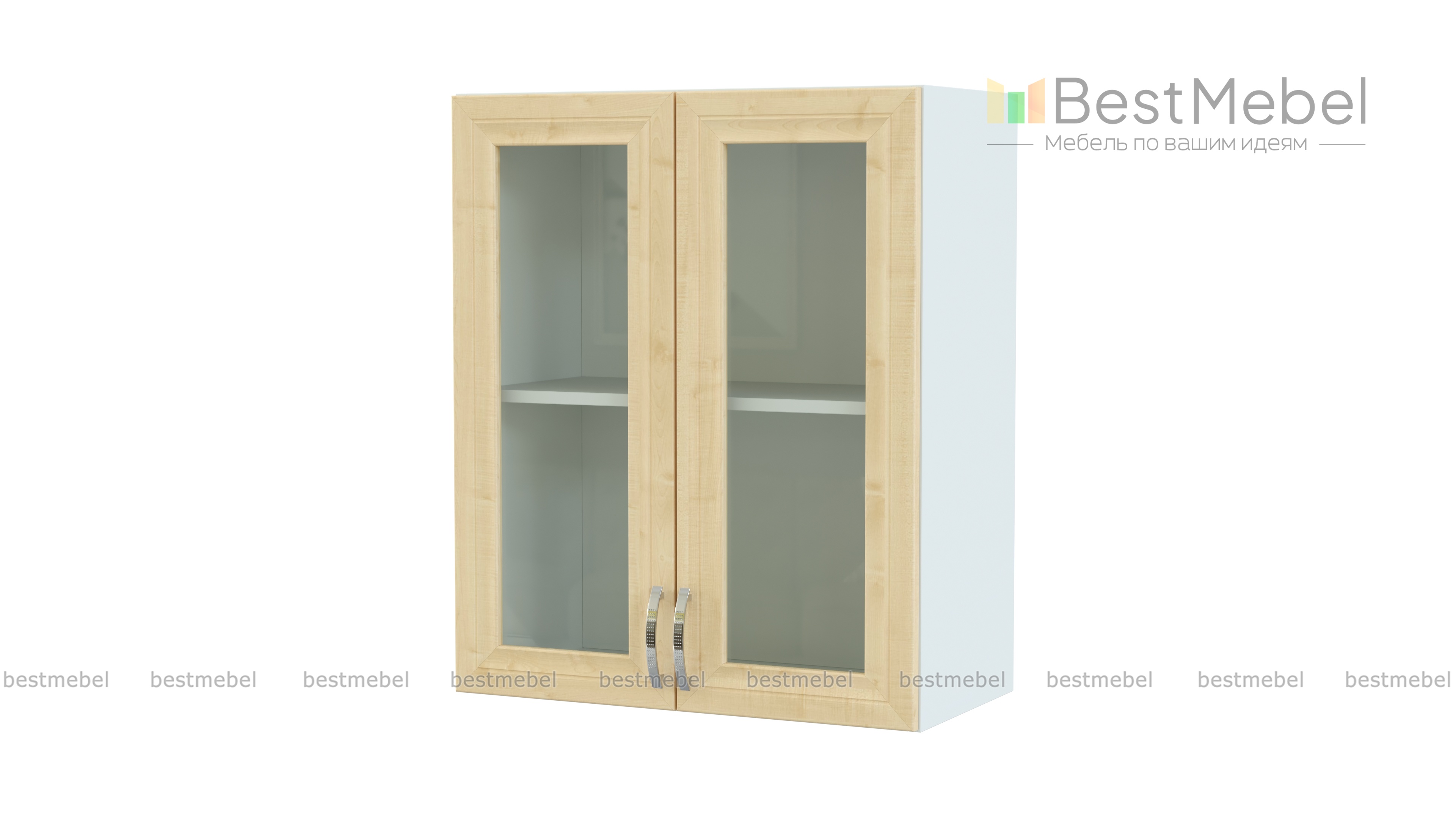 Шкаф-витрина 2ДВ Трапеза Рамочная BMS