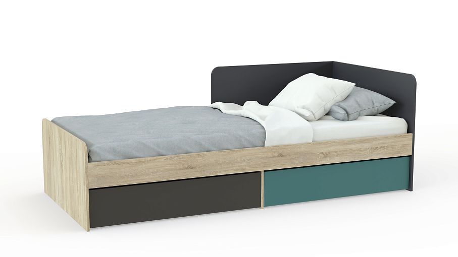 Кровать с 2-мя ящиками Jackie BMS - Фото