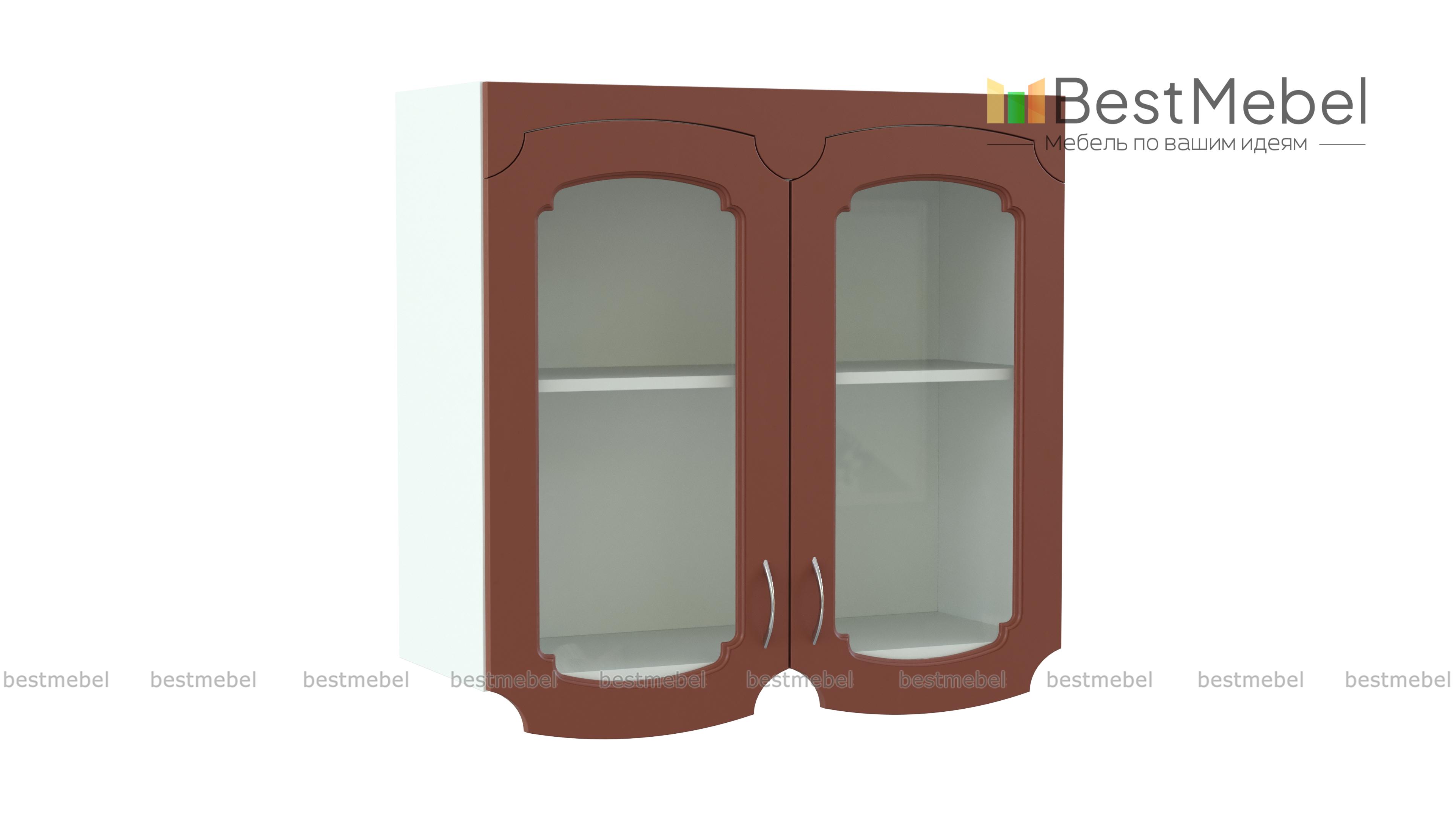 Эмилия шкаф-витрина с полками BMS - Фото