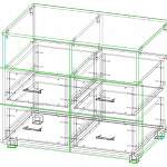 Чертеж Тумба под ТВ Модерно 15.1 BMS