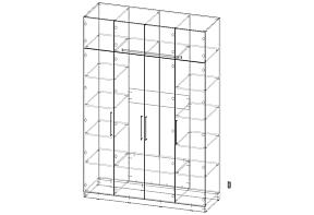 Распашной шкаф Вилета 8  (1750х2600х600)