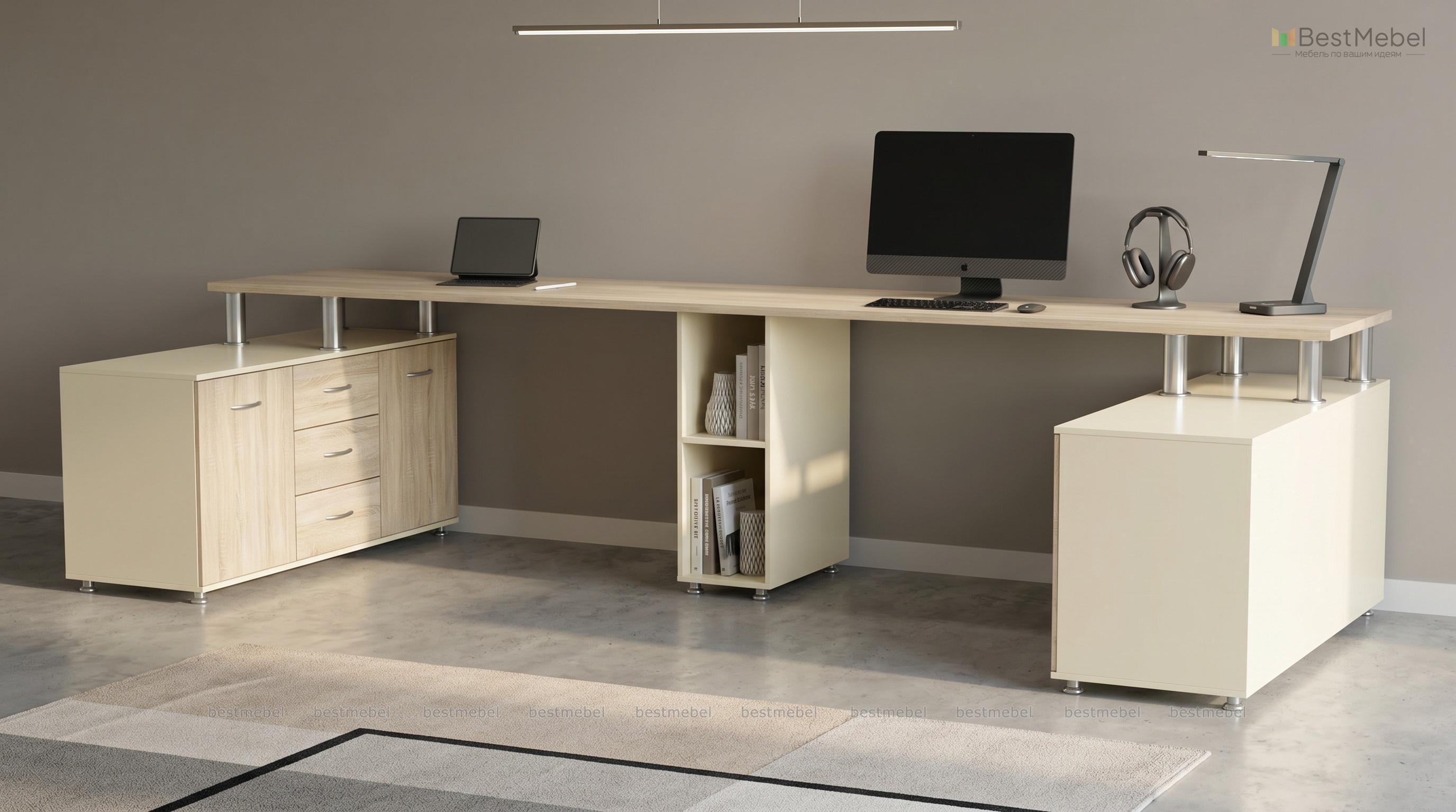 Письменный стол для двоих Колор 59 BMS
