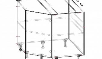 Шкаф кухонный под мойку 45