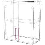 Шкаф верхний 2 двери Лайт BMS