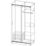 Шкаф-купе Лидер BMS(Белье - Платье с полкой (2))