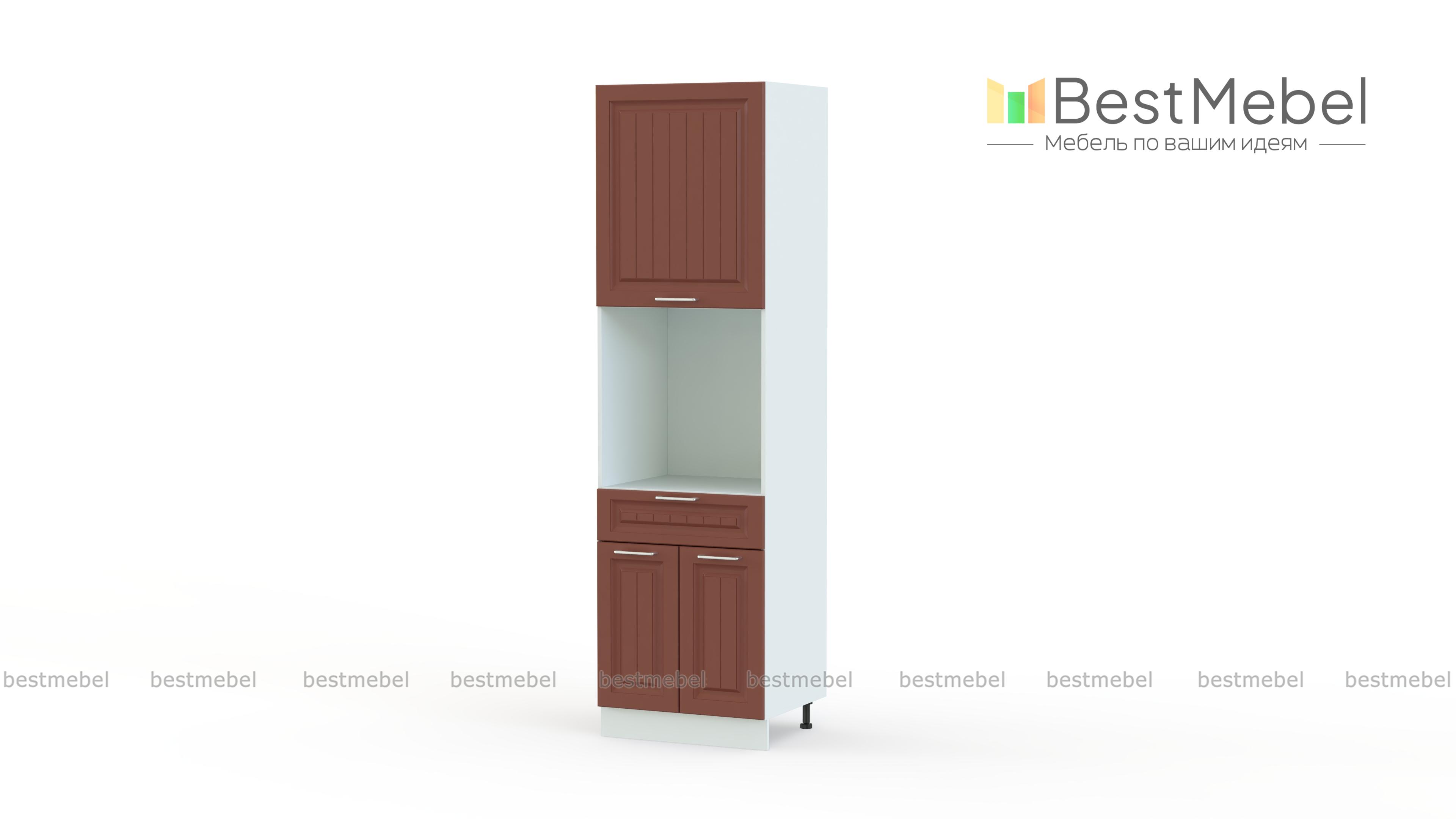 Шкаф пенал с дверцами и 1-м ящиком Европа 10.10 BMS - Фото