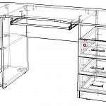 Схема сборки Письменный стол ПС 4002 M1 BMS