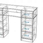 Чертеж Стол туалетный Корса 1 BMS