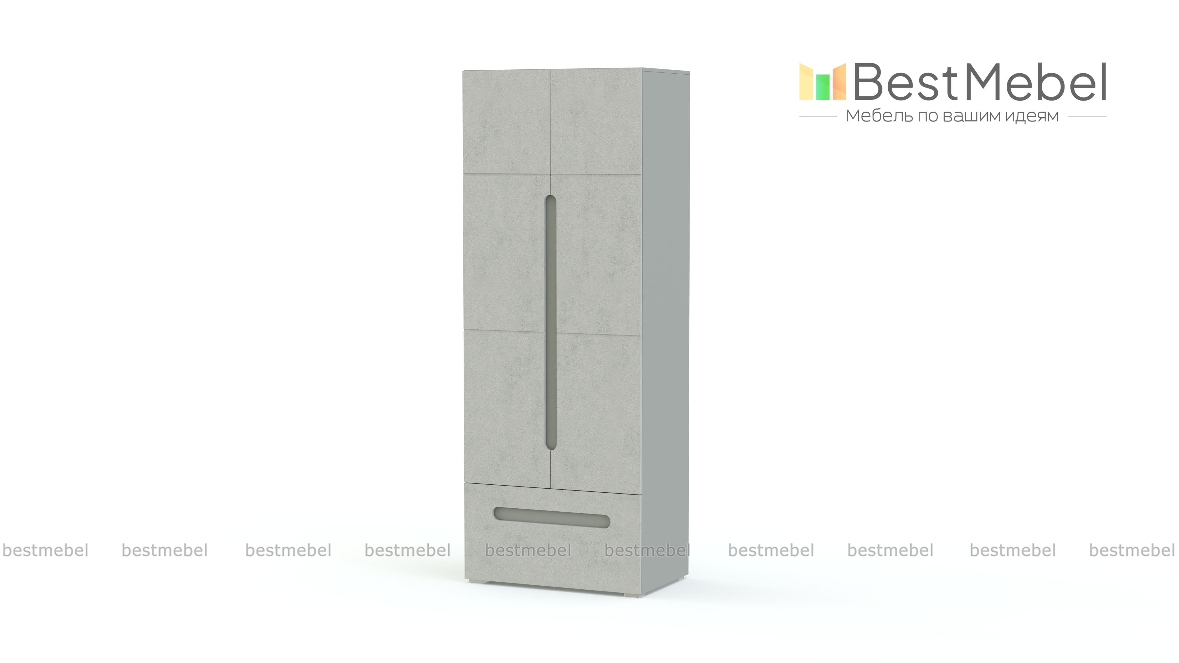 Шкаф 2-х створчатый с ящиком  Палермо BMS - Фото