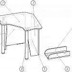 Чертеж Угловой компьютерный стол Stealth BMS