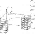 Схема сборки Косметический столик с полками Мира BMS
