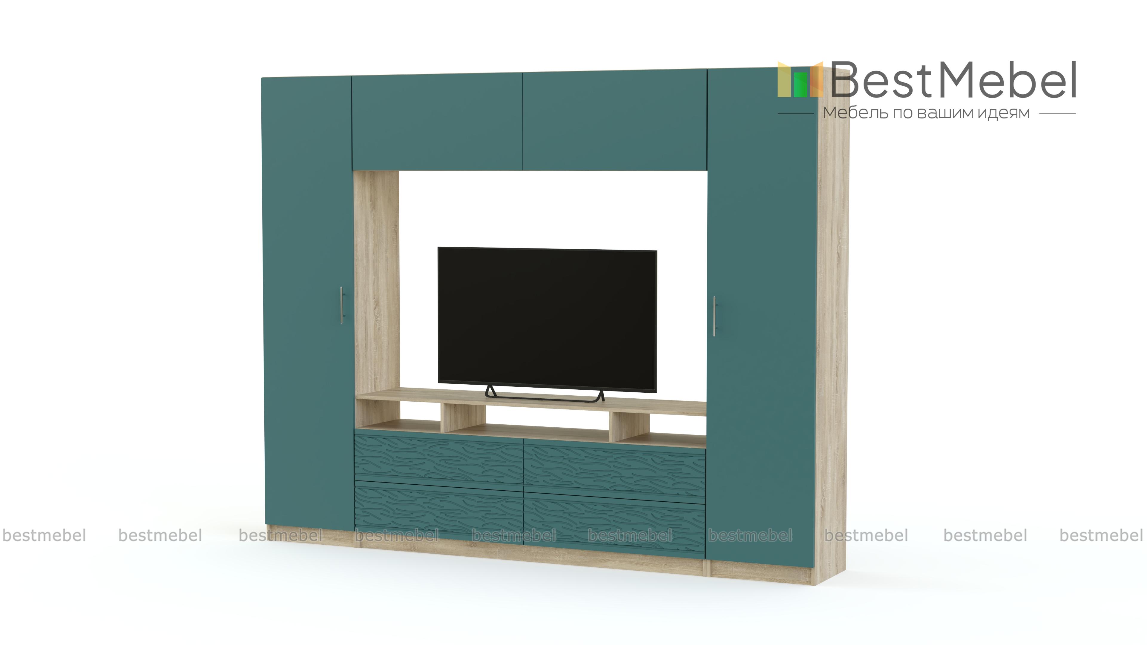 Стенка-горка Вельвет 8 Глянец BMS - Фото