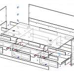 Чертеж Кровать тахта Reina BMS
