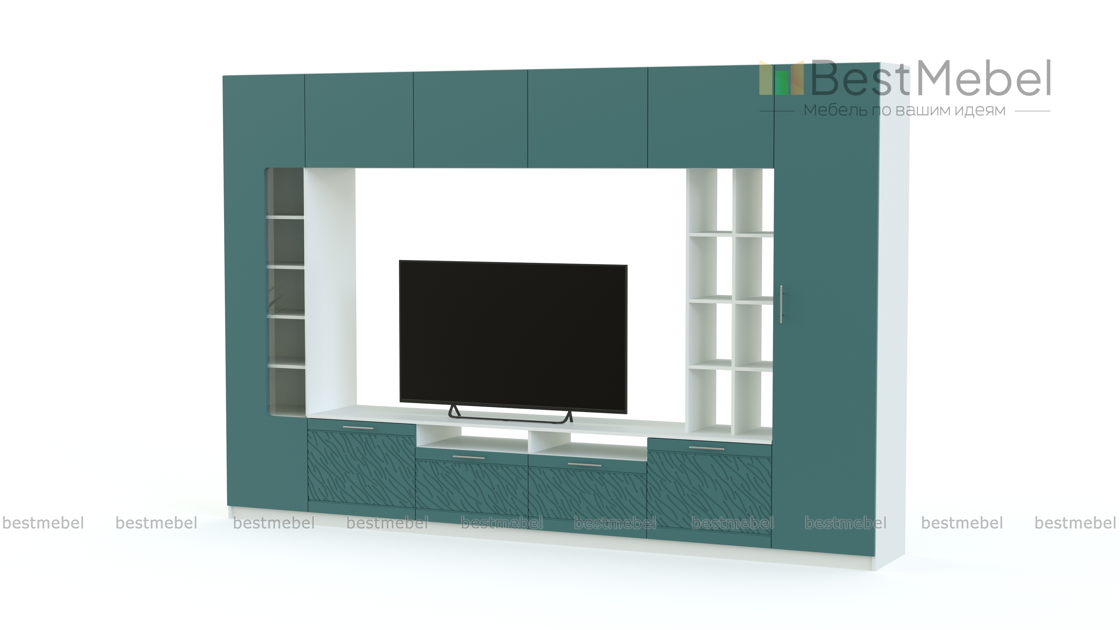 Стенка-горка Вельвет 4 Глянец BMS