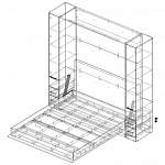 Чертеж Шкаф-кровать трансформер Лора 1 BMS