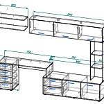 Схема сборки Стенка со столом Эрин 35  BMS