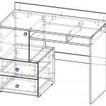 Чертеж Письменный стол Планета BMS